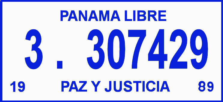 (image for) Panama 1989 inspection sticker